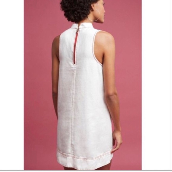 Anthropologie Holding Horses White Denim Dress - Picture 2 of 4